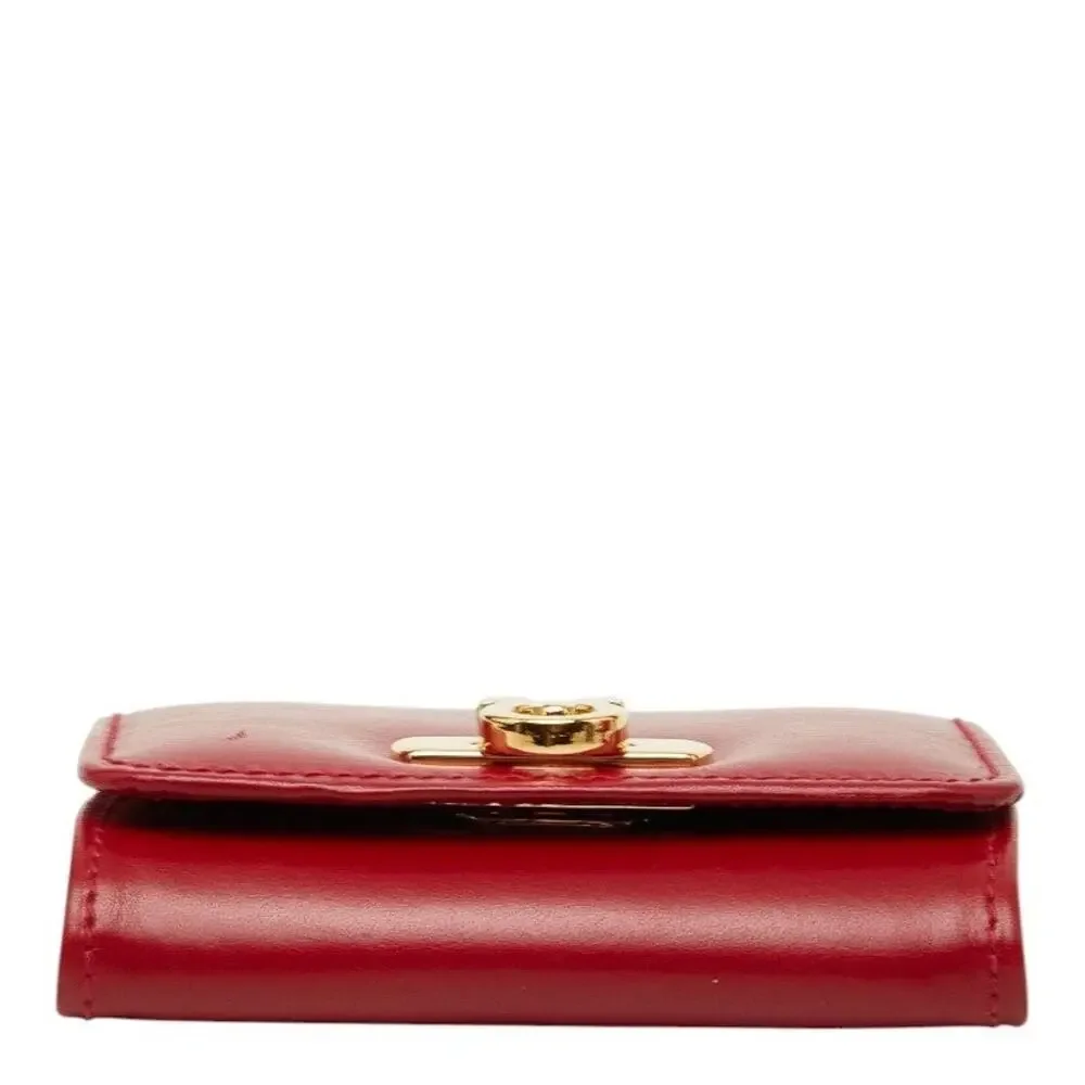 Salvatore Ferragamo Gancini Coin Case Red Gold Plated